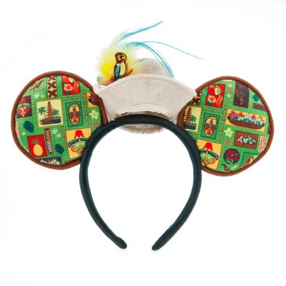 Disney Parks Mickey Mouse Main Attraction Enchanted Tiki Room Ears Headband - Picture 1 of 6